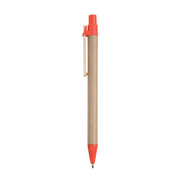 Penna a scatto, in cartoncino, con clip in legno personalizzato promozionale-31