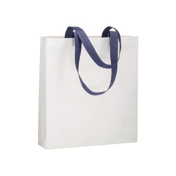 Shopper con soffietto in TNT 80 g/m2 termosaldato, manici lunghi personalizzato promozionale-32