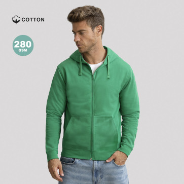 Felpa c/cappuccio e zip lunga Cotton personalizzato promozionale-34
