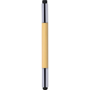 Matita 2 in 1 in bambù con grafite in metallo personalizzato promozionale-31