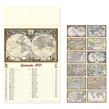 Calendario Antiche mappe personalizzato promozionale-32
