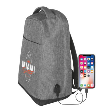 Zaino antitaccheggio con uscita usb in poliestere personalizzato promozionale-345