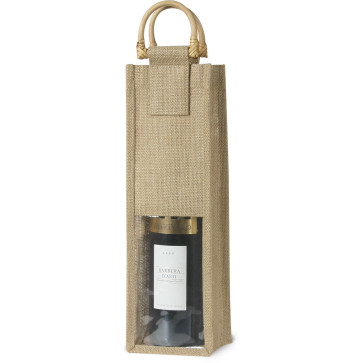 Borsa portabottiglia in juta personalizzato promozionale-321