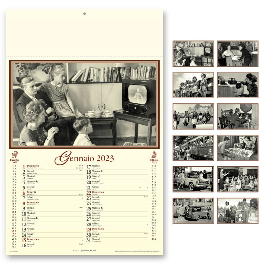 Calendario illustrato Come Eravamo personalizzato promozionale-35