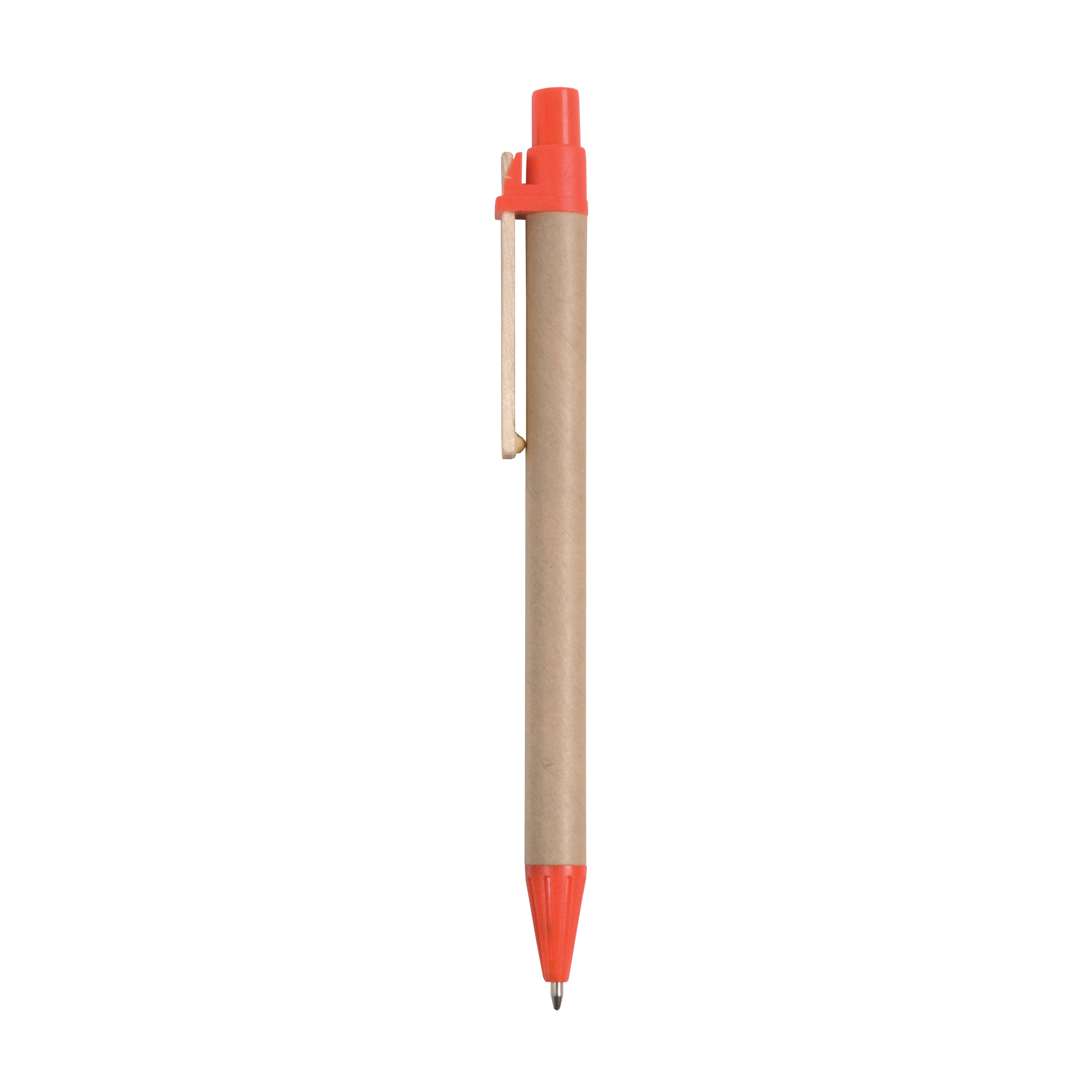 Penna a scatto, in cartoncino, con clip in legno personalizzato promozionale-31