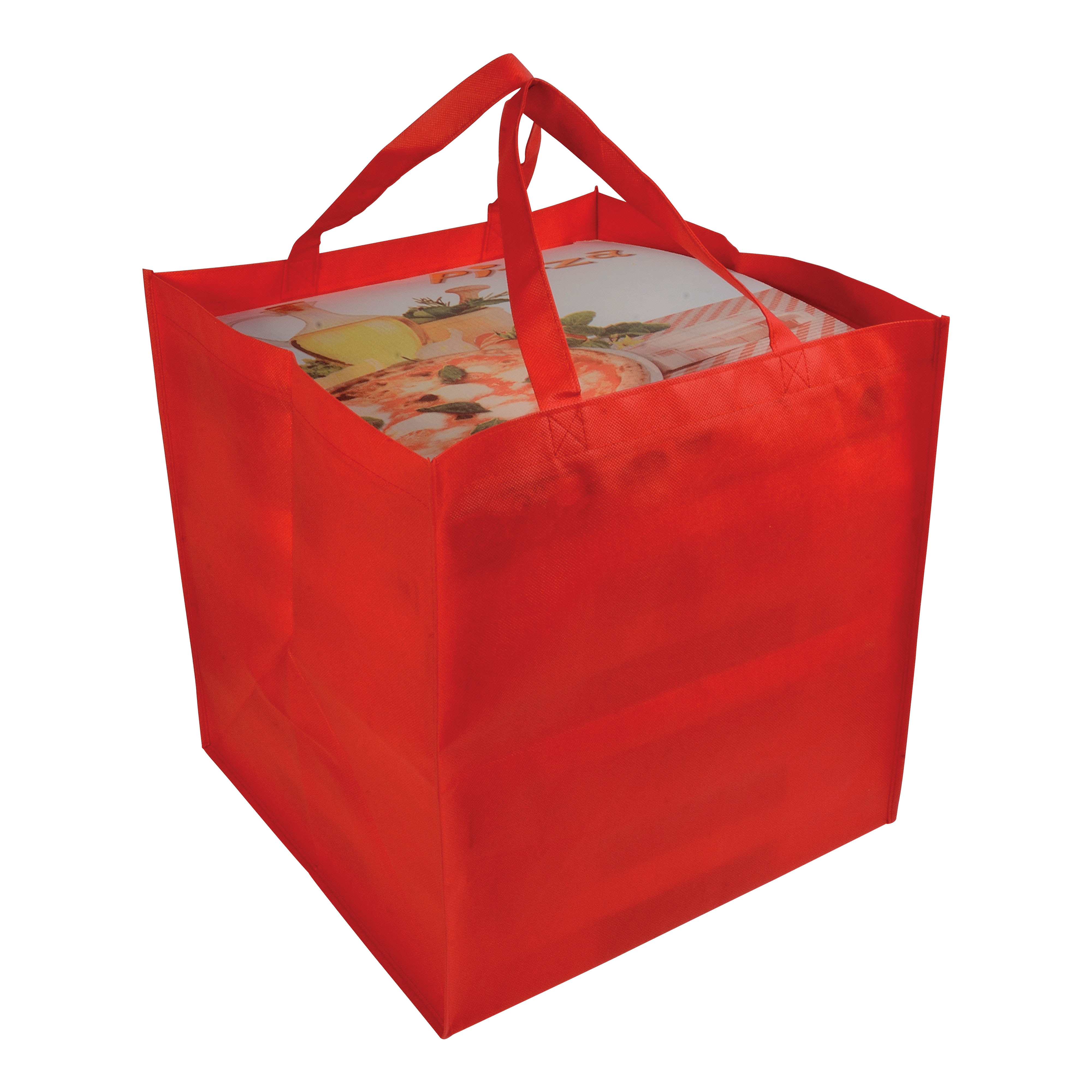 Shopper in formato cartone da pizza in TNT 80 g/m2 personalizzato promozionale-32