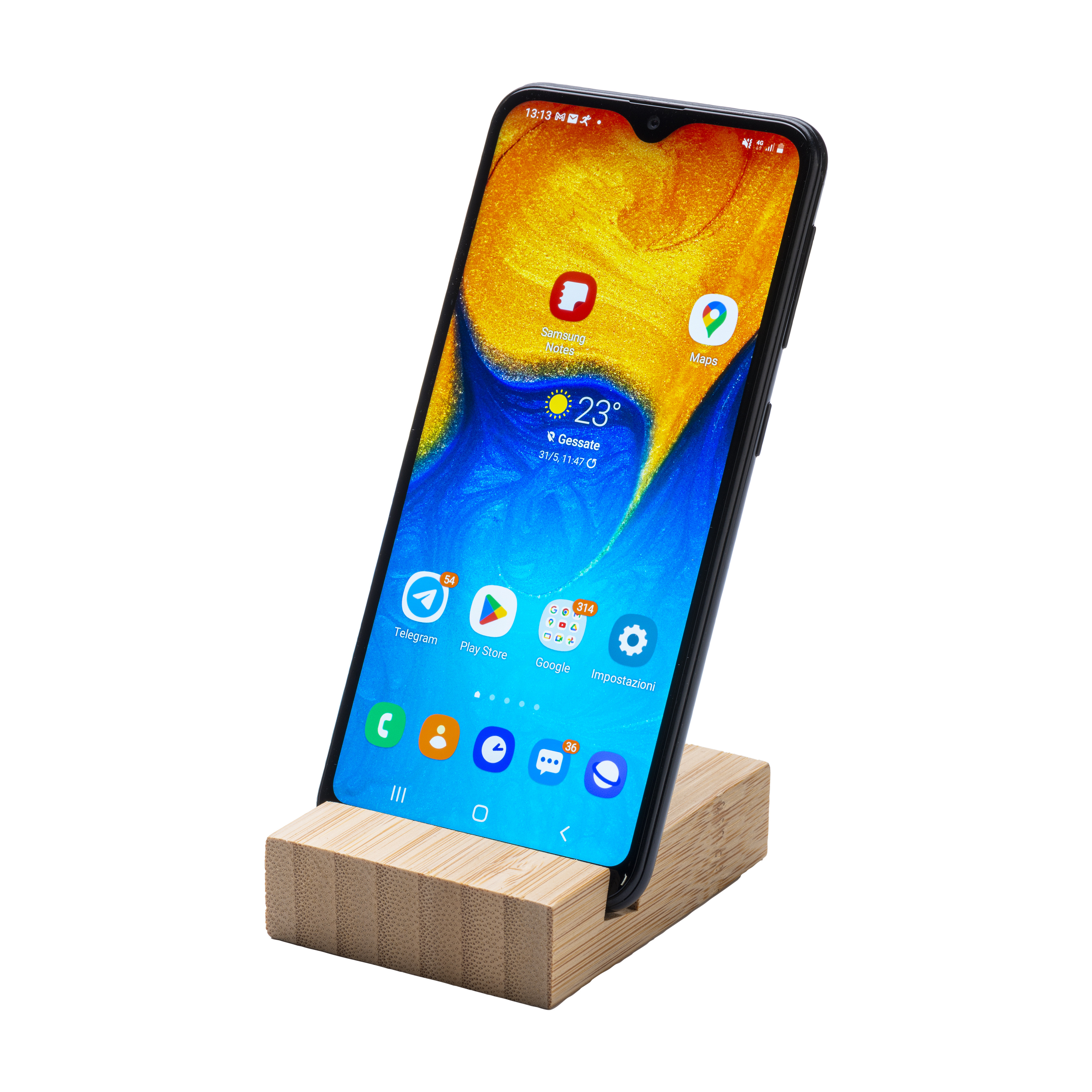 Stand portacellulare in bambù personalizzato promozionale-31