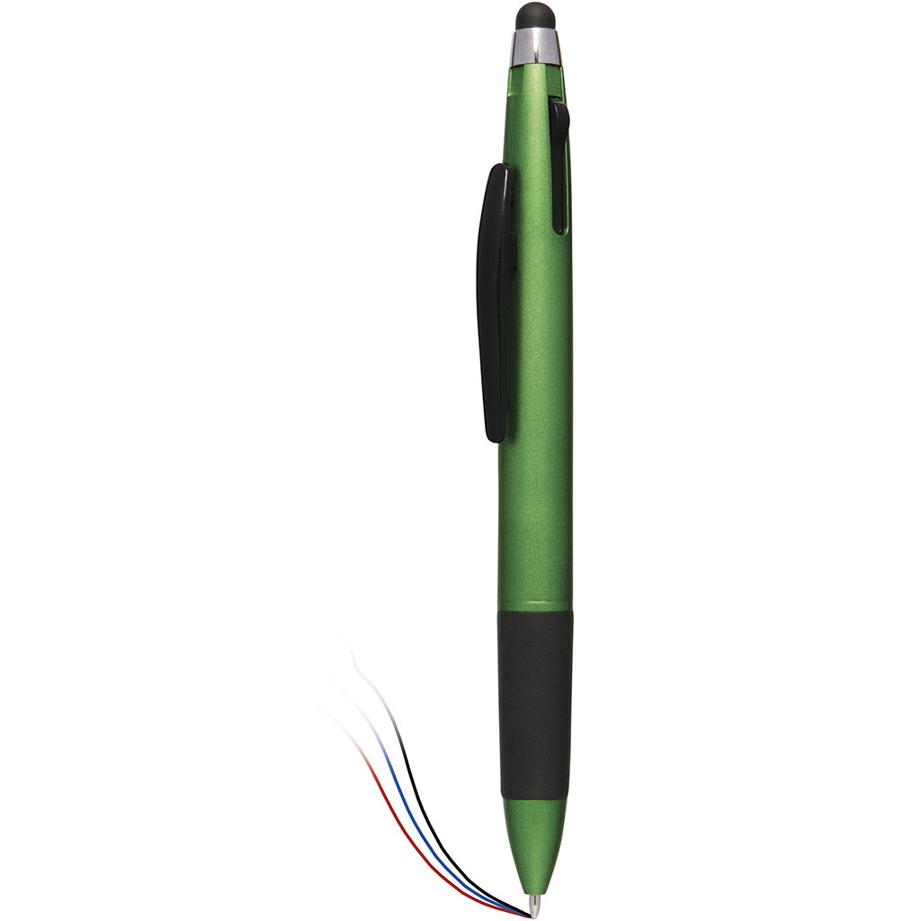 Penna a sfera a 3 colori con touch screen in plastica personalizzato promozionale-31