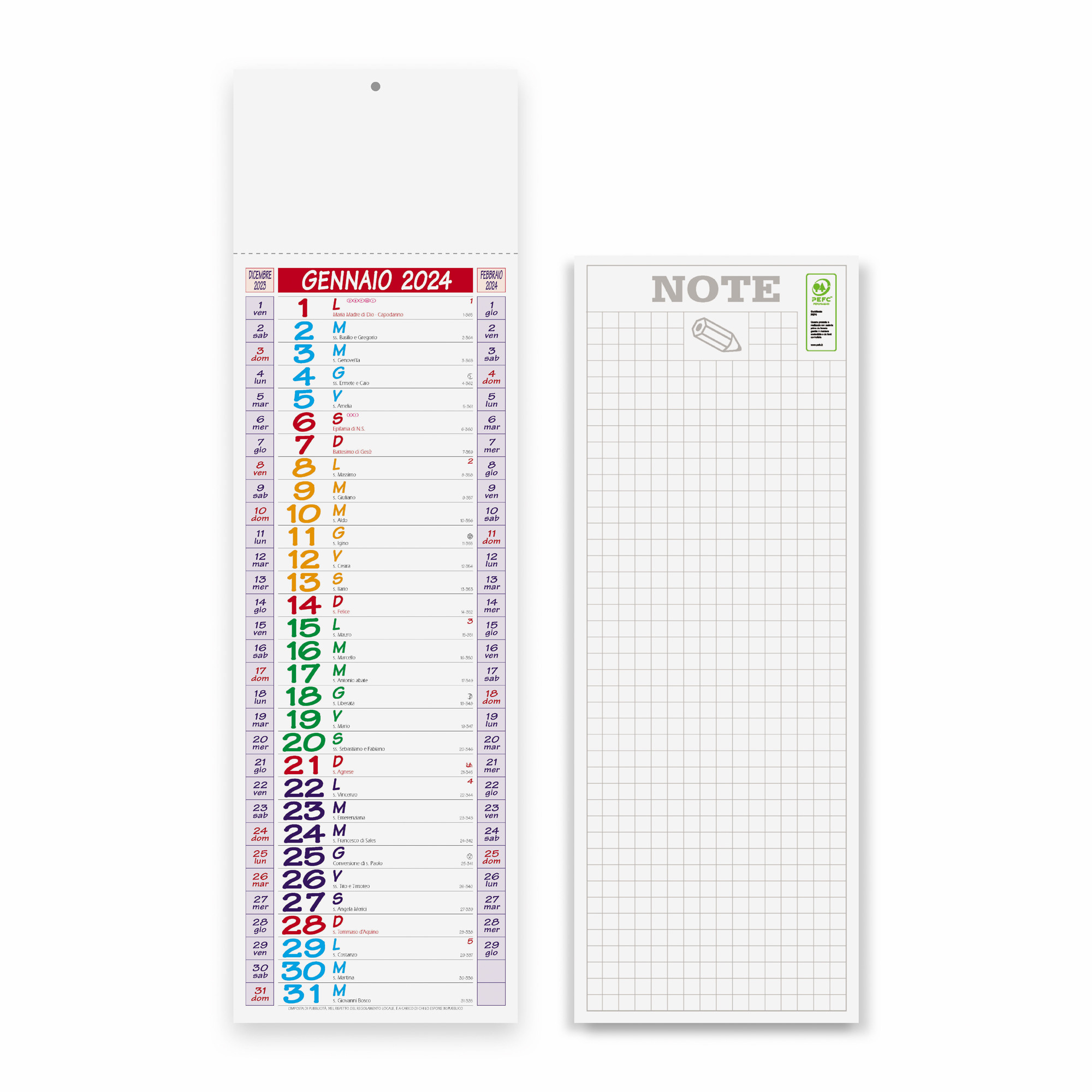 Calendario olandese silhouette multicolor personalizzato promozionale-36