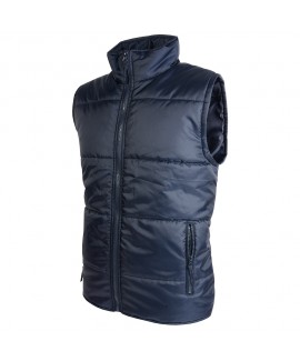 Gilet imbottito, chiusura lampo e 2 tasche laterali con zip