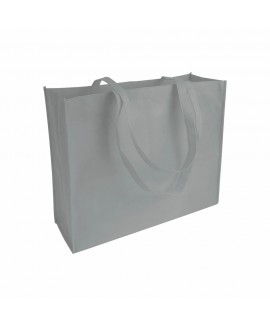 Shopper in tnt cucito con soffietto e manici lunghi maxi volume