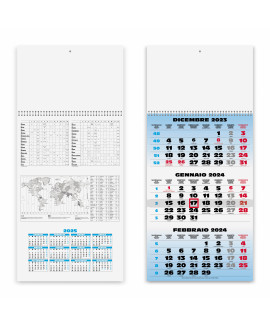 Calendario trittico con spirale