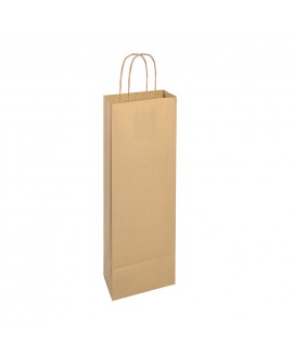 Shopper in carta con soffietto, manico ritorto wine