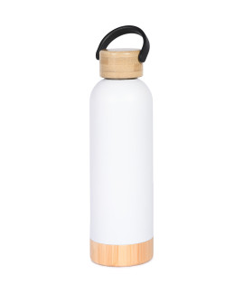 Borraccia termica 500 ml in acciaio e bambù