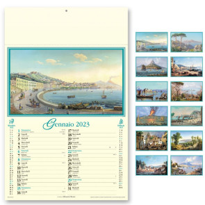 Calendario illustrato Napoli Antica personalizzato promozionale-24