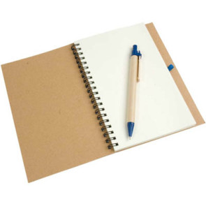 Blocco notes in carta riciclata con penna 14x18 cm. personalizzato promozionale-21
