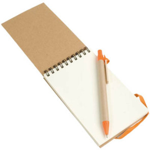 Blocco notes in carta riciclata con penna 9x15 cm. personalizzato promozionale-22