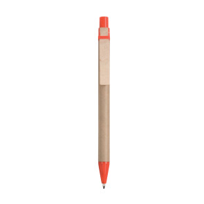 Penna a scatto, in cartoncino, con clip in legno