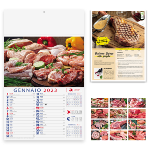 Calendario illustrato Carni personalizzato promozionale-222