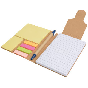 Block notes in carta riciclata con foglietti colorati adesivi e penna personalizzato promozionale-29