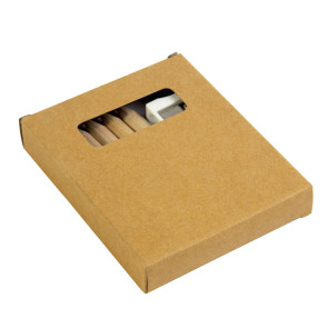 Set composto da 6 matite in legno colorate personalizzato promozionale-22