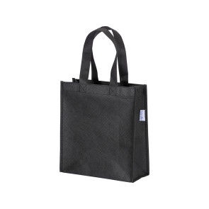 Shopper mini con soffietto in R-pet 80 g/m2 cucita