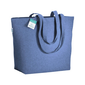 Shopper con soffietto alla base in cotone riciclato 280 g/m2 personalizzato promozionale-22
