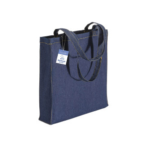 Shopper in cotone denim riciclato 180 gr/m2 personalizzato promozionale-21