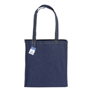 Shopper in cotone denim riciclato 180 gr/m2