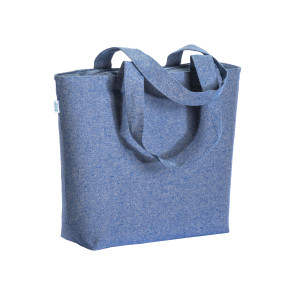 Shopper con soffietto alla base in cotone riciclato 280 g/m2