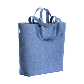 Shopper con soffietto alla base in cotone riciclato 280 g/m2 personalizzato promozionale-21