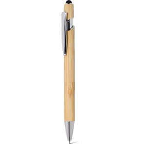 Penna a sfera con touch in bambù, plastica e metallo personalizzato promozionale-21