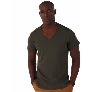 Maglia manica corta collo a V INSPIRE T ORGANIC personalizzato promozionale-29