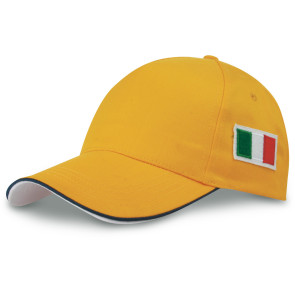 Cappellino con ricamo tricolore