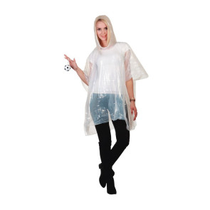 Impermeabile poncho in PVC trasparente bianco personalizzato promozionale-22
