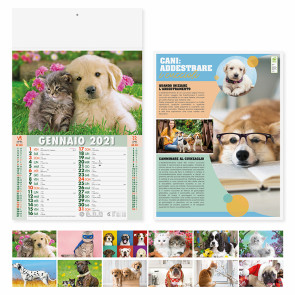 Calendario illustrato Cani Gatti personalizzato promozionale-28