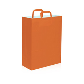 Shopper in carta kraft 110 gr/m2 con soffietto, manico piattina personalizzato promozionale-211