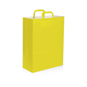 Shopper in carta kraft 90 gr/m2 con soffietto, manico piattina personalizzato promozionale-210