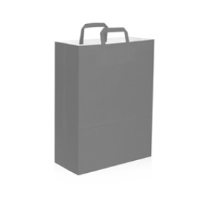 Shopper in carta kraft 90 gr/m2 con soffietto, manico piattina personalizzato promozionale-212
