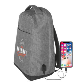 Zaino antitaccheggio con uscita usb in poliestere personalizzato promozionale-245
