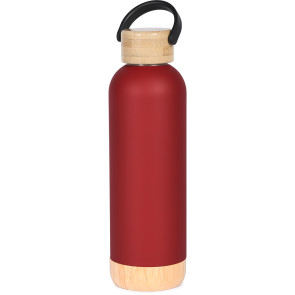 Borraccia termica 500 ml in acciaio e bambù