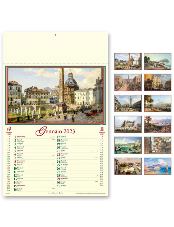 Calendario illustrato Italia Antica personalizzato promozionale-03