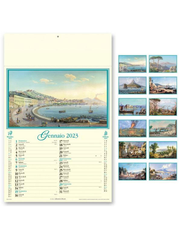 Calendario illustrato Napoli Antica personalizzato promozionale-04