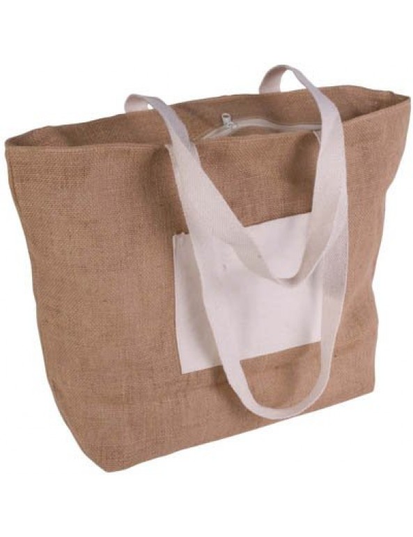 Borsa in juta chiusura zip personalizzato promozionale-01