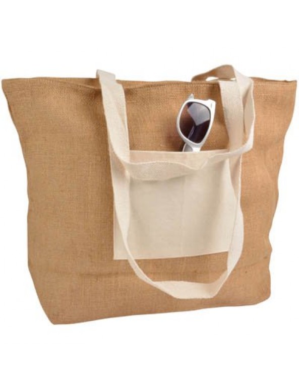 Borsa in juta chiusura zip personalizzato promozionale-01