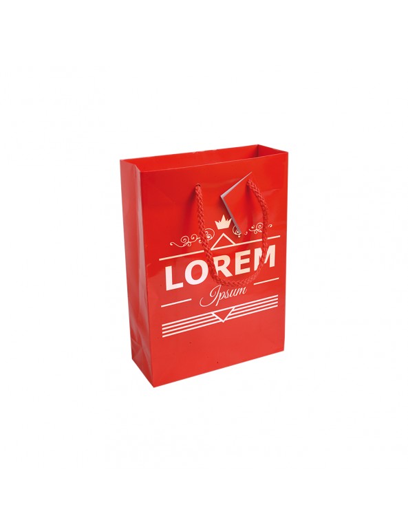 Shopper con soffietto in carta laminata 157 g/m2 con rinforzo alla base, maniglie in cordino e biglietto auguri personalizzato promozionale-03