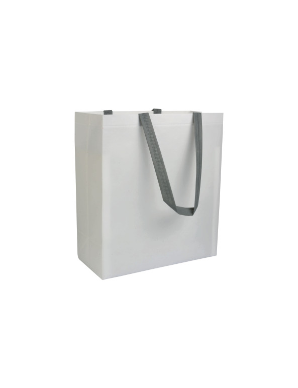 Shopper con soffietto in TNT laminato 100 g/m2 termosaldato, manici corti personalizzato promozionale-04