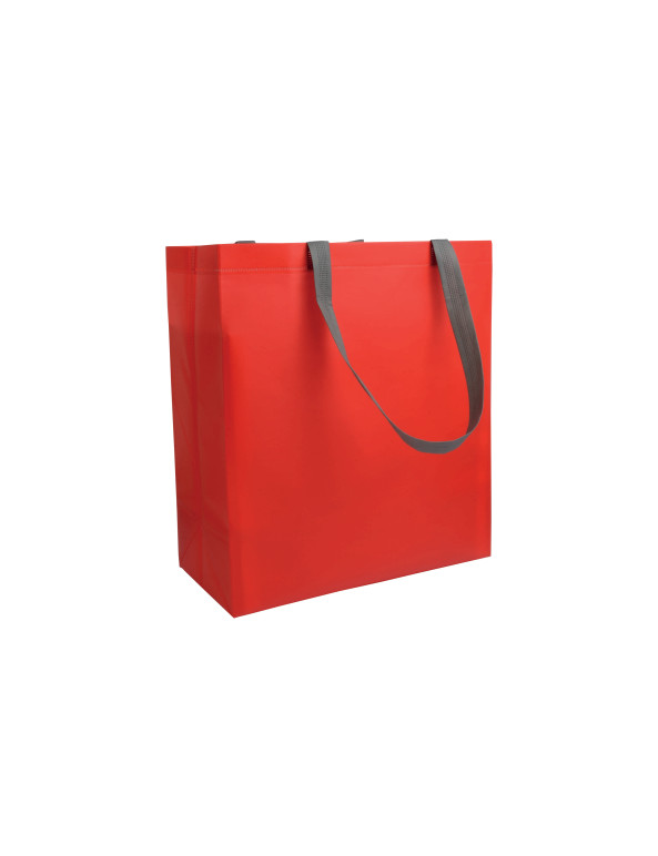 Shopper con soffietto in TNT laminato 100 g/m2 termosaldato, manici corti personalizzato promozionale-04