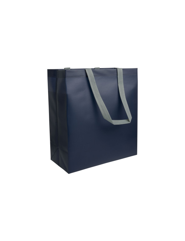 Shopper con soffietto in TNT laminato 100 g/m2 termosaldato, manici corti personalizzato promozionale-04