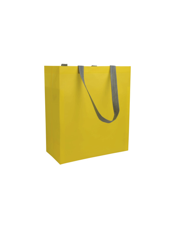 Shopper con soffietto in TNT laminato 100 g/m2 termosaldato, manici corti personalizzato promozionale-04